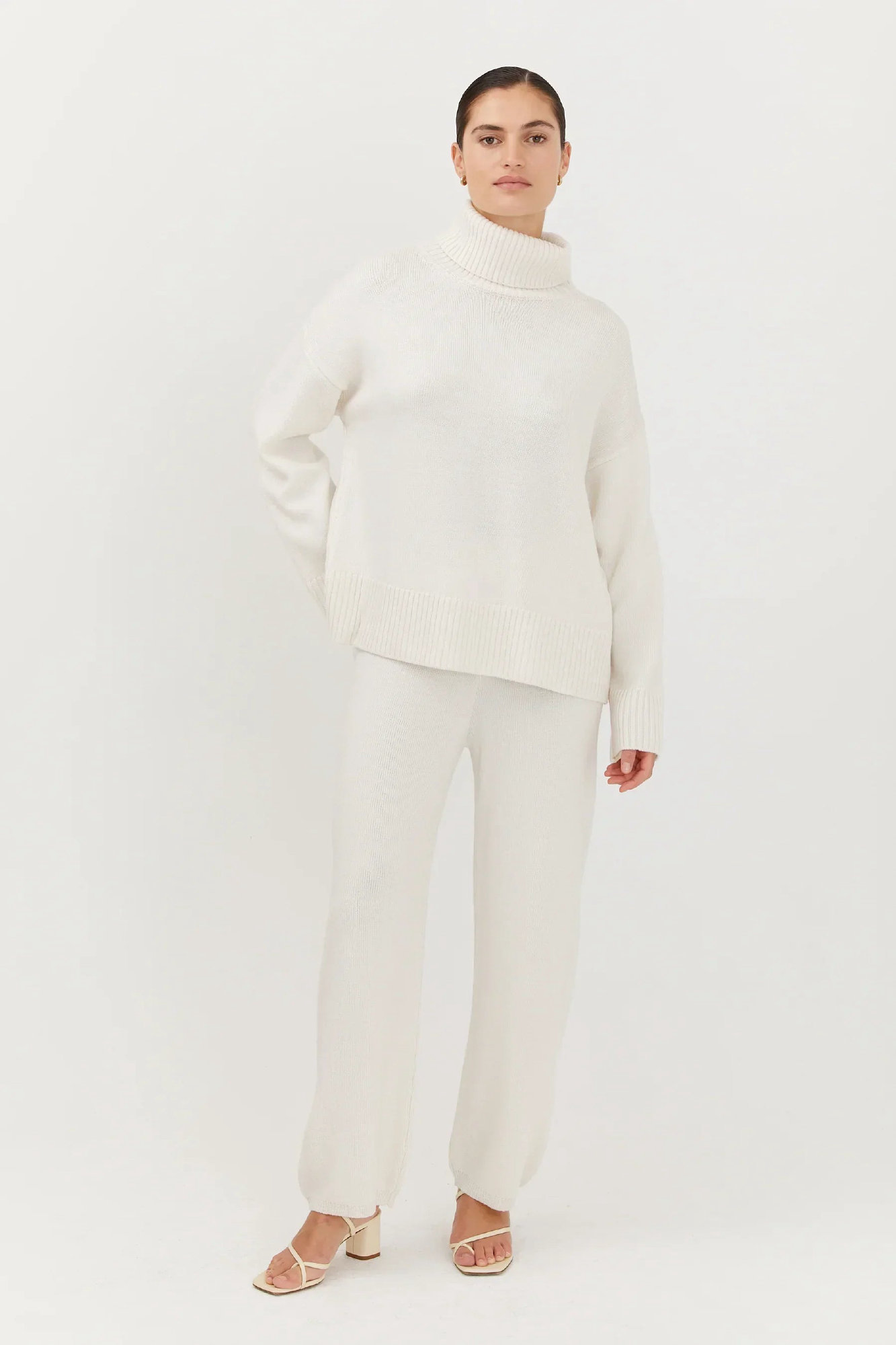 The Slow Label Wool Pants Ecru
